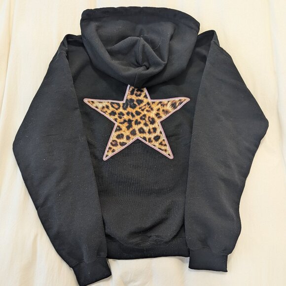 Leopard star print oversized hoodie - Picture 1 of 2